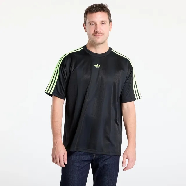 T-Shirt Adidas Adicolor Jacquard Jersey Black / Signal Green L