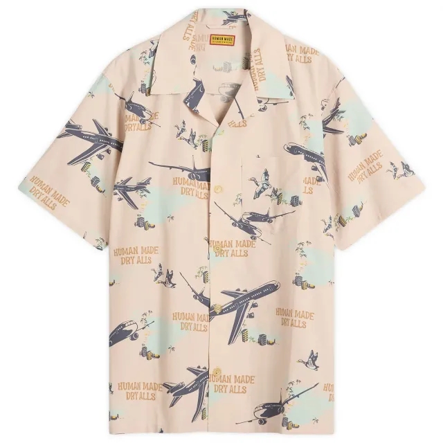 Human Made Men's Aeroplane Vacation Shirt Pink