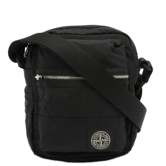 Stone Island Men's Nylon Metal Pouch Bag Black