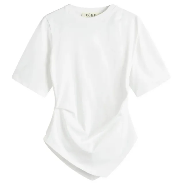 Róhe Women's Re-Invented Twisted T-Shirt Optic White