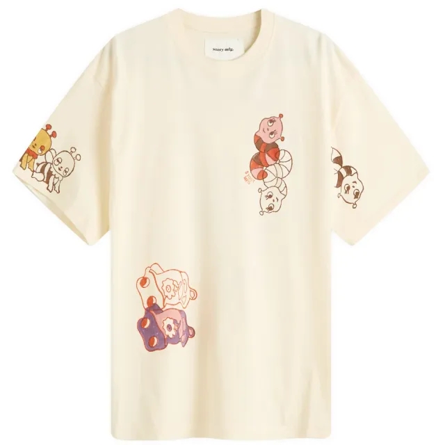 Story mfg. Women's Grateful T-Shirt Ecru Earth Trip Spiral
