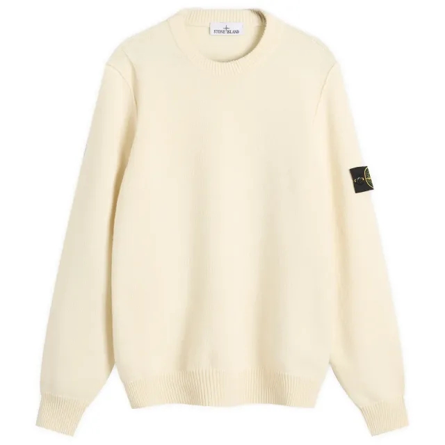Stone Island Men's Lambswool Crew Neck Jumper Ivory