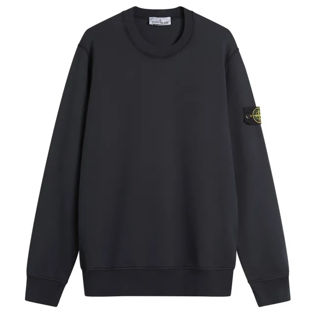 Stone Island Men's Organic Cotton Fleece Sweatshirt Navy Blue