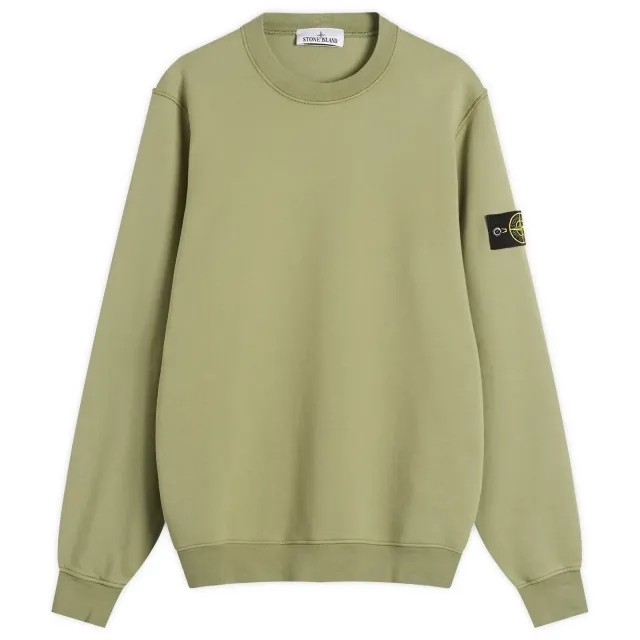 Stone Island Men's Organic Cotton Fleece Sweatshirt Sage