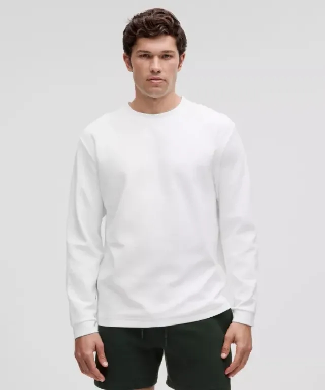 lululemon – Men's Heavyweight Textured Long-Sleeve Shirt – Color White – Size 2XL