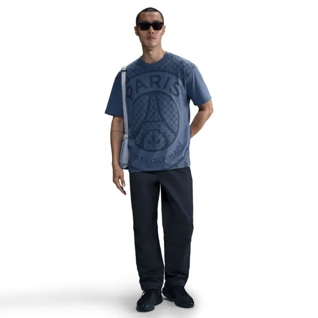 PSG Nike Essential Print T-Shirt - Diffused Blue