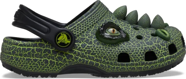 Crocs | Kids | Toddler Classic IAM Scary Dino | Clogs | Black | C5