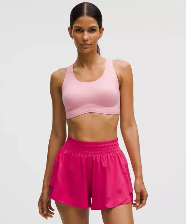lululemon – Women's Go Further Sports Bra with Support Code Technology High Impact, C/D Cup – Color Pink – Size L