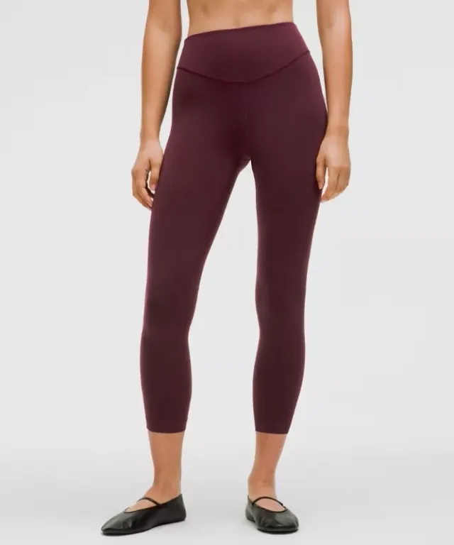 lululemon – Women's Wunder Under High-Rise Tight Leggings – 25" – Color Burgundy/Red – Size 0