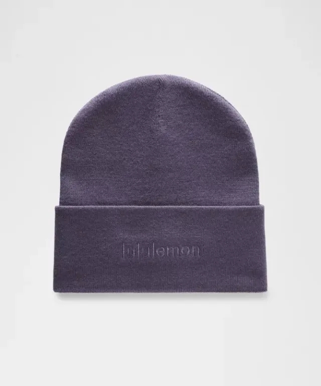 lululemon – Warm Revelation Beanie Hat Wordmark – Color Purple