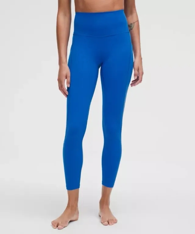 lululemon – Women's Align High-Rise Pants with Pockets – 25" – Color Blue/Neon – Size 0