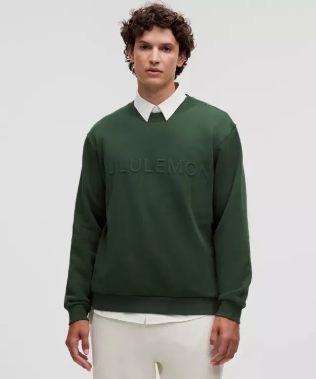 lululemon – Men's Steady State Crew Sweatshirt Wordmark – Color Green – Size 2XL
