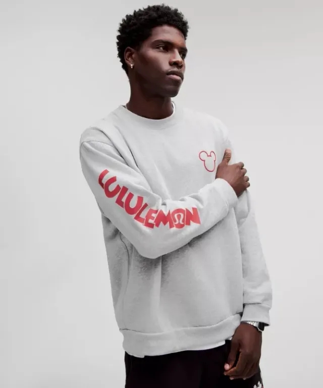 lululemon – Men's Disney x Steady State Crew – Color Silver/Grey – Size 2XL