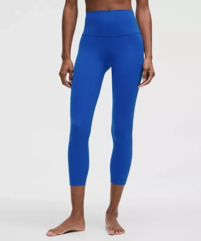 lululemon – Women's Align High-Rise Crop Leggings – 23" – Color Blue/Neon – Size 0