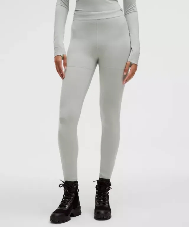 lululemon – Women's High-Rise Base Layer Tight Leggings – 28" – Color Grey/Green – Size 0