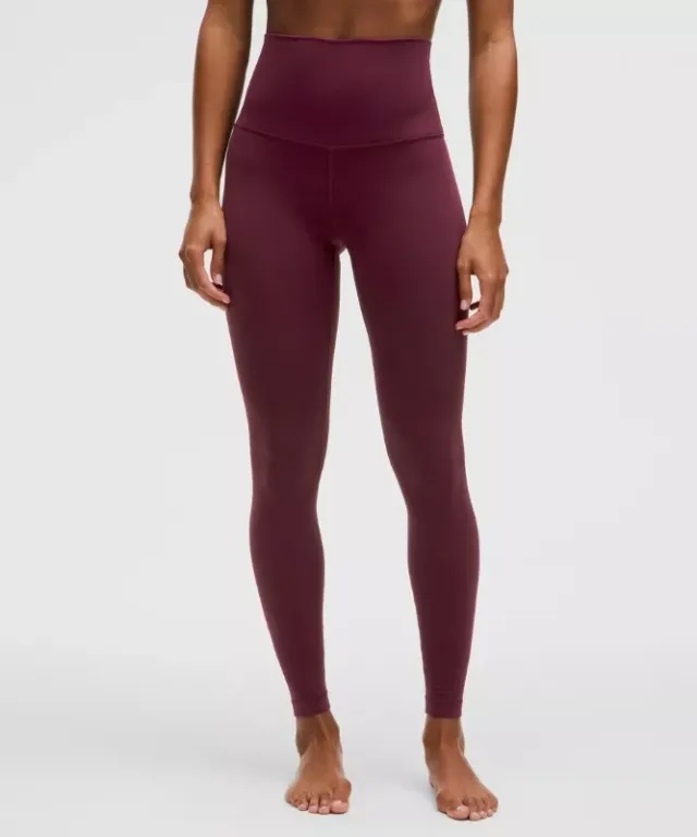 lululemon – Women's Align Super-High-Rise Pants – 28" – Color Burgundy/Red – Size 0