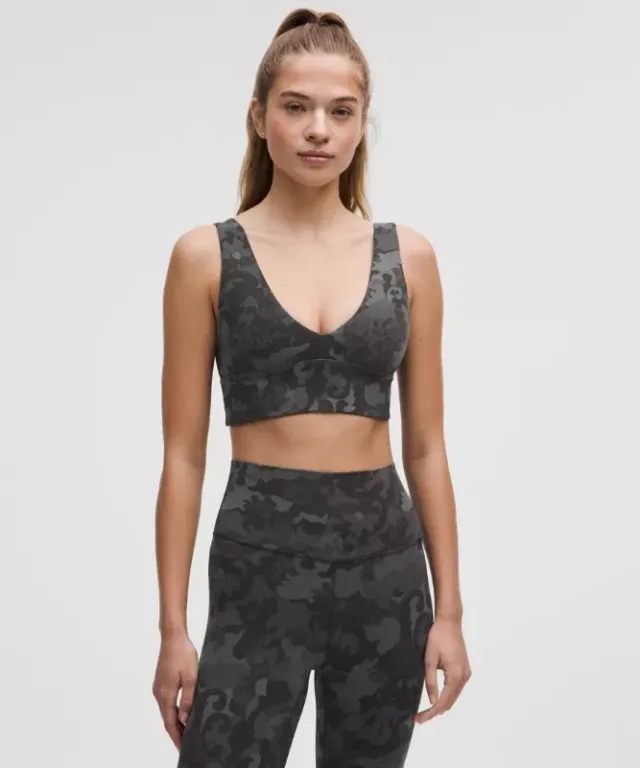 lululemon – Women's Align V-Neck Sports Bra Light Support, A/B Cup – Color Black – Size 10