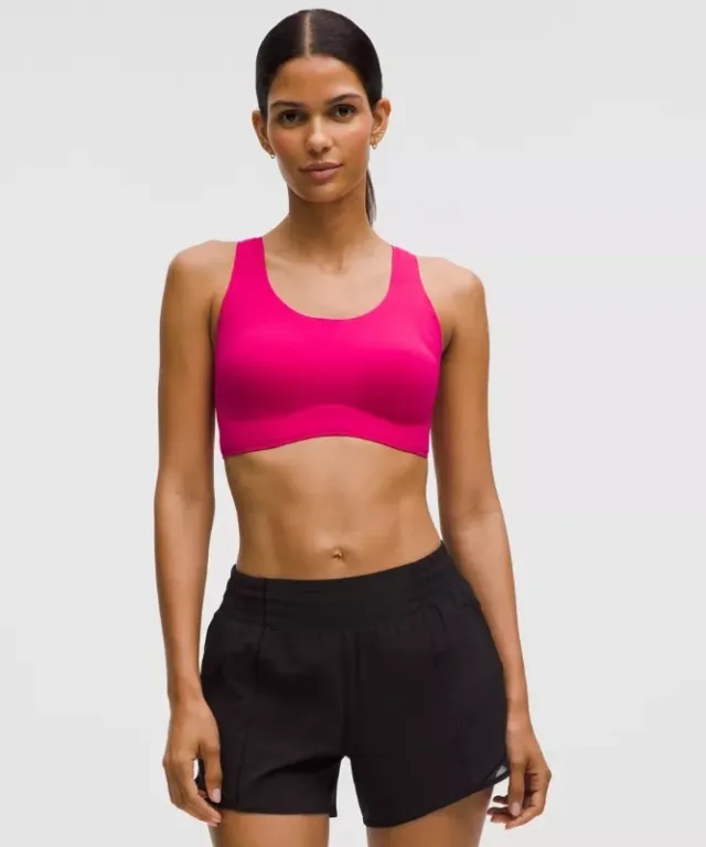 lululemon – Women's Go Further Sports Bra with Support Code Technology High Impact, C/D Cup – Color Pink – Size M
