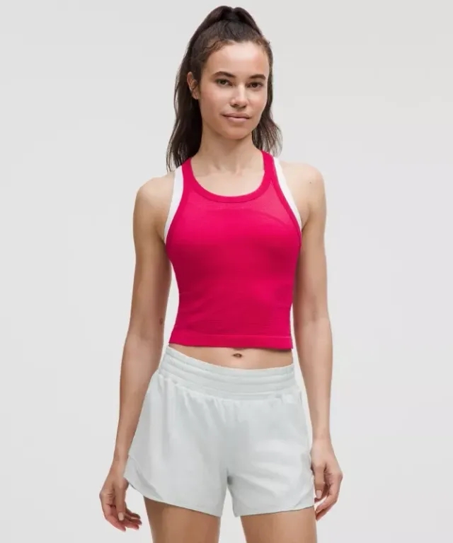 lululemon – Women's Swiftly Tech Cropped Racerback Tank Top 2.0 – Color Pink – Size 0