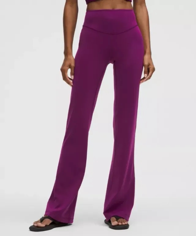 lululemon – Women's Wunder Under SmoothCover High-Rise Bootcut Pants – 34" – Color Purple – Size 0