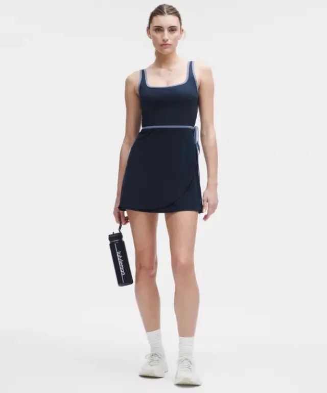 lululemon – Women's Wrap-Front Tennis Dress – Color Blue – Size L