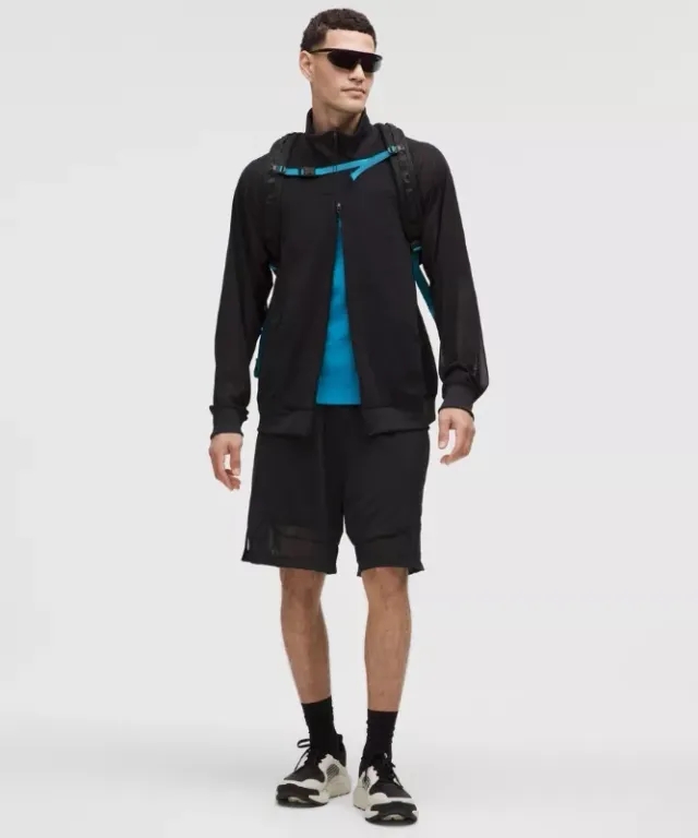 lululemon – Men's Layered Mesh Linerless Shorts SLNSH Collection – 8" – Color Black – Size L