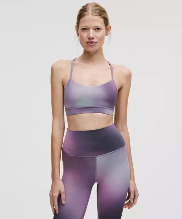 lululemon – Women's Flow Y Sports Bra Nulu Light Support, A-C Cups – Color Purple – Size 10