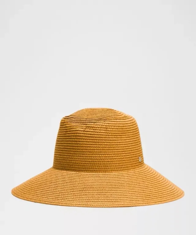 lululemon – Women's Paper Straw Removable Sweatband Hat – Color Brown/Khaki – Size M/L