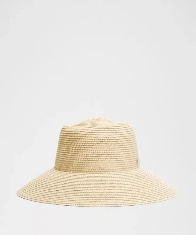 lululemon – Women's Paper Straw Removable Sweatband Hat – Color Yellow – Size M/L