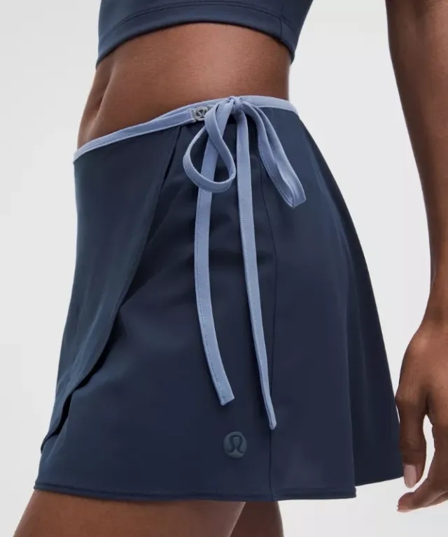 lululemon – Women's Wrap-Front Mid-Rise Tennis Skirt – Color Blue – Size L