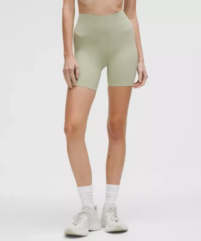 lululemon – Women's Glow Up Super-High-Rise Shorts – 6" – Color Green/Pastel – Size 0