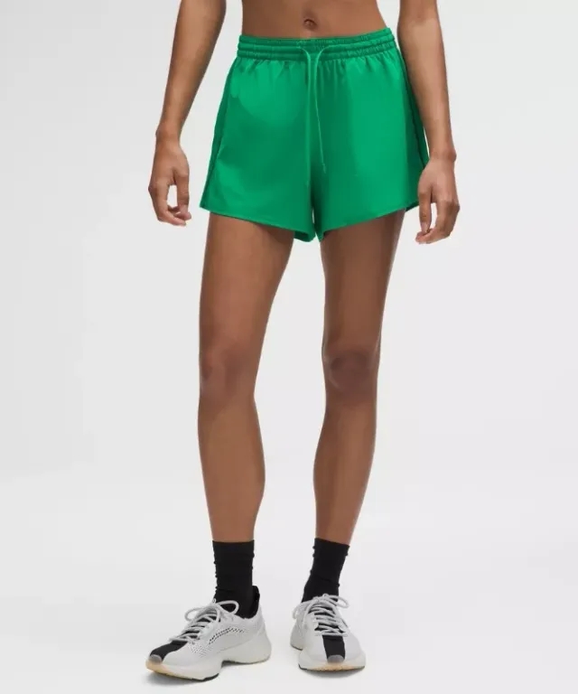 lululemon – Women's Court Rival High-Rise Shorts – 3" – Color Green – Size 0