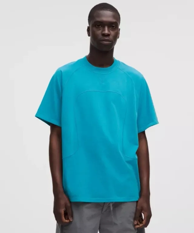 lululemon – Men's Heavyweight Brushed T-Shirt SLNSH Collection – Color Blue – Size L