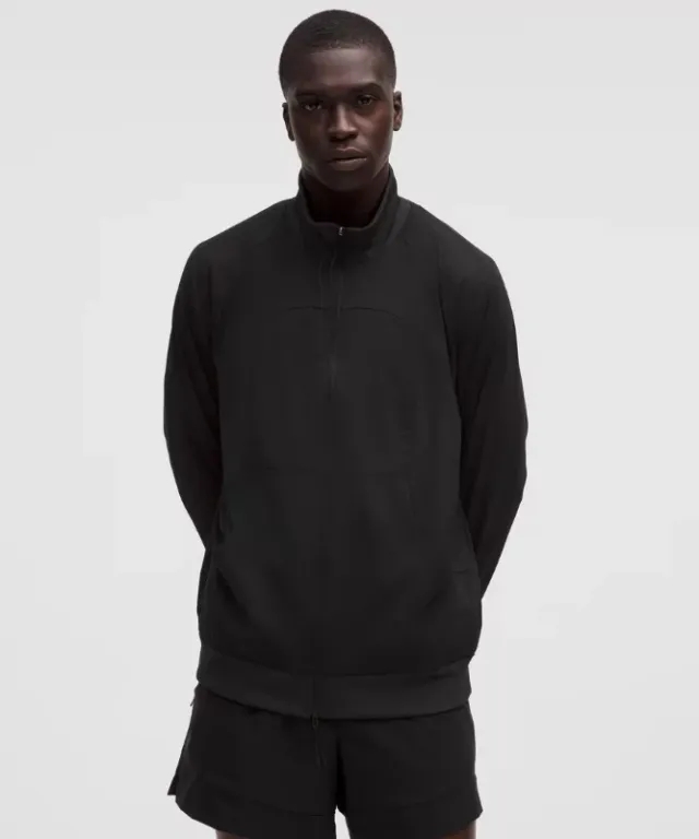 lululemon – Men's Mesh Full-Zip Track Jacket SLNSH Collection – Color Black – Size L