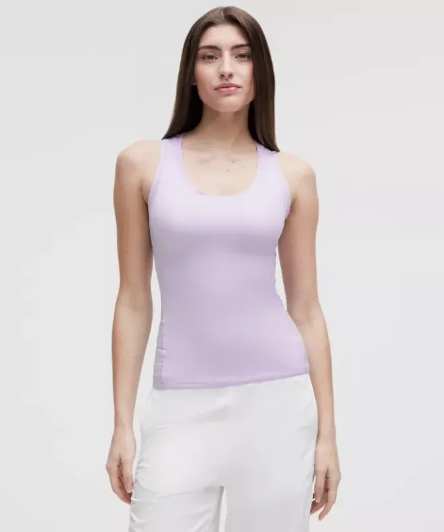 lululemon – Women's Wundermost Ultra-Soft Nulu Scoop-Neck Tank Top – Color Purple – Size L