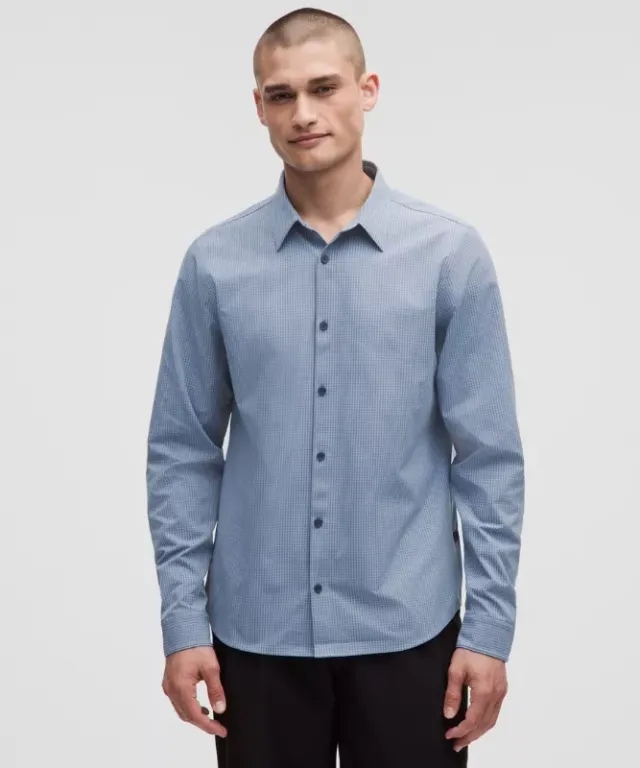lululemon – Men's New Venture Long-Sleeve Shirt Slim-Fit – Color Blue – Size L