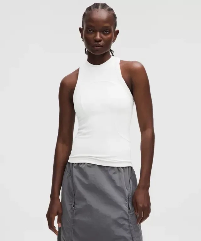 lululemon – Women's Ribbed Modal Tank Top SLNSH Collection – Color White – Size 0