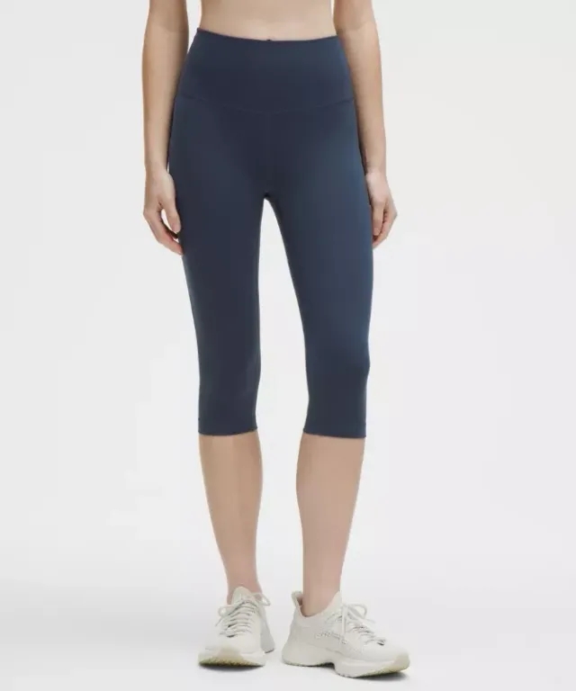 lululemon – Women's Wunder Train High-Rise Crop Leggings – 15" – Color Blue – Size 0