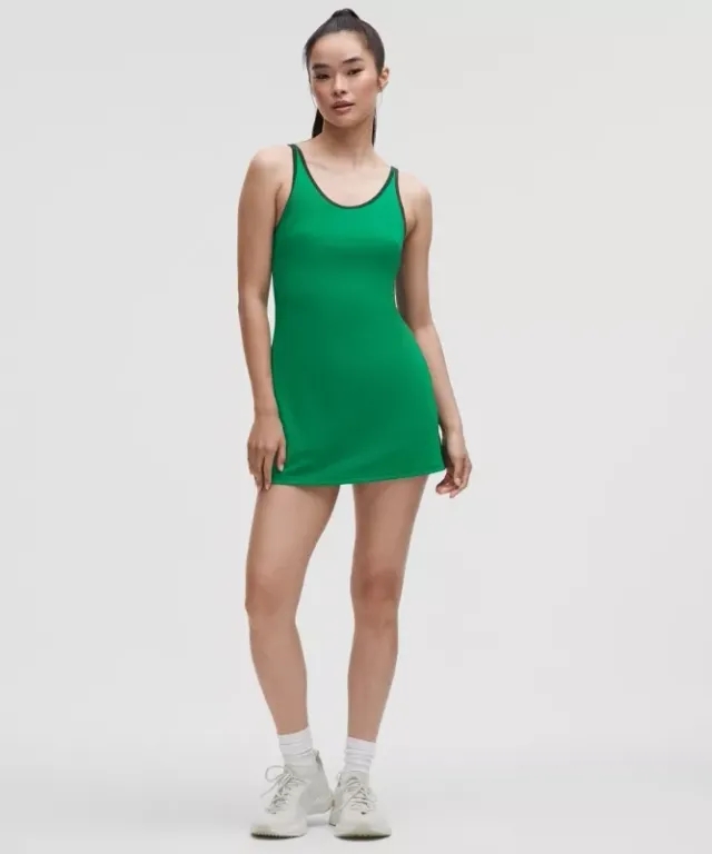 lululemon – Women's Scoop-Neck Cutout Tennis Dress – Color Green – Size L
