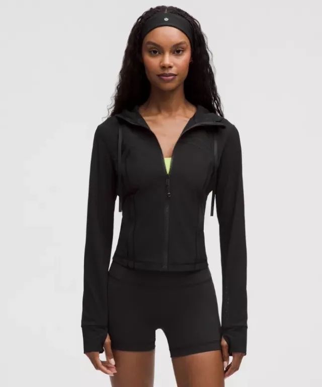 lululemon – Women's Define Cropped Hooded Jacket – Color Black – Size 0