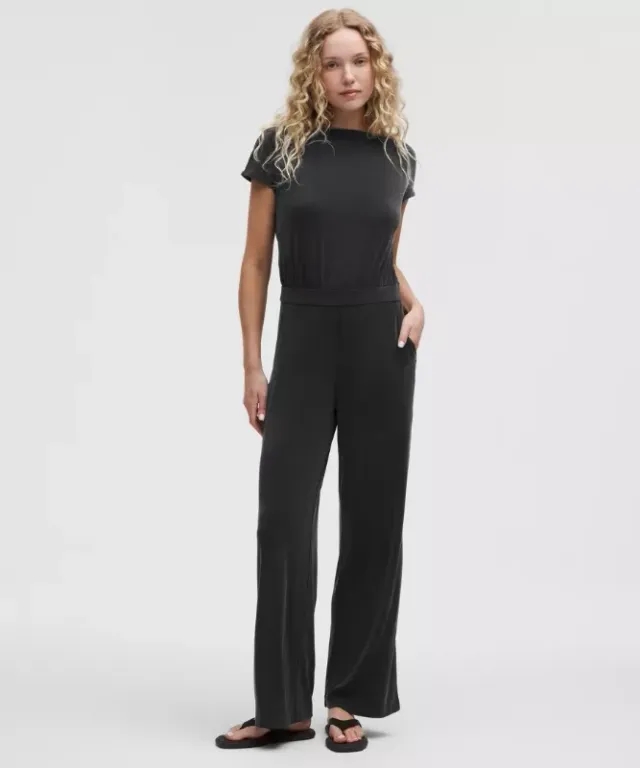 lululemon – Women's Drapey Softstreme Jumpsuit – Color Black – Size L