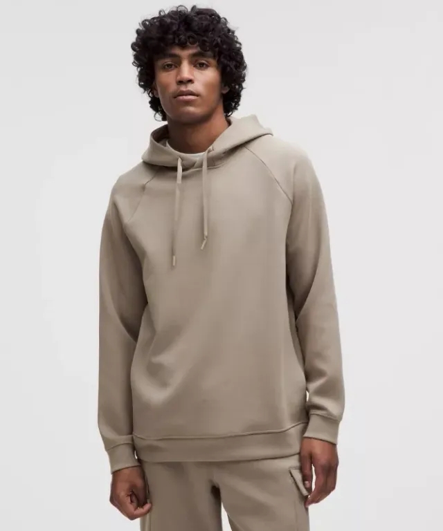 lululemon – Men's Smooth Spacer Classic-Fit Pullover Hoodie – Color Grey/Khaki – Size L