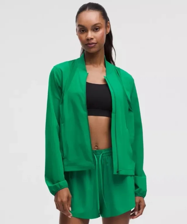 lululemon – Women's -Ventilated Tennis Jacket – Color Green – Size L