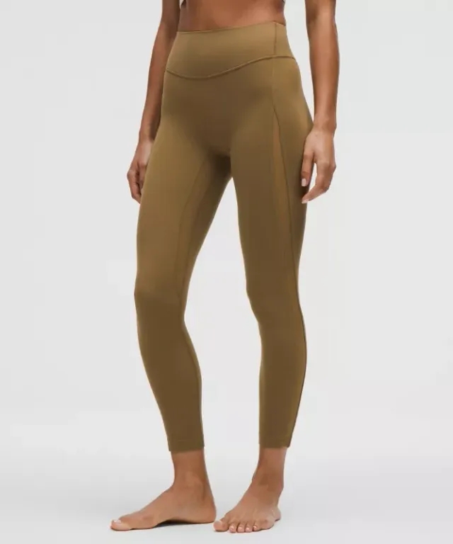 lululemon – Women's Nulu High-Rise Mesh-Panel Tight Leggings – 25" – Color Brown – Size 0
