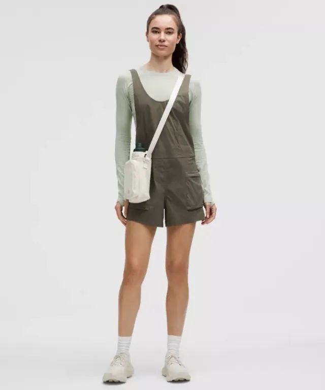 lululemon – Women's Glyde Cargo Hiking Romper – Color Green – Size L