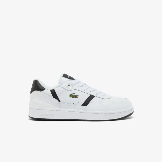 Lacoste Men's T-Clip Set Leather Sneakers - White & Black