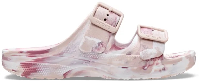 Crocs | Women | Classic Marbled Icon | Sandals | Quartz / Multi | 3
