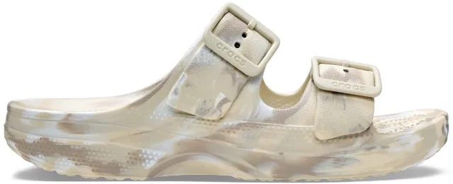 Crocs | Women | Classic Marbled Icon | Sandals | Bone / Multi | 3