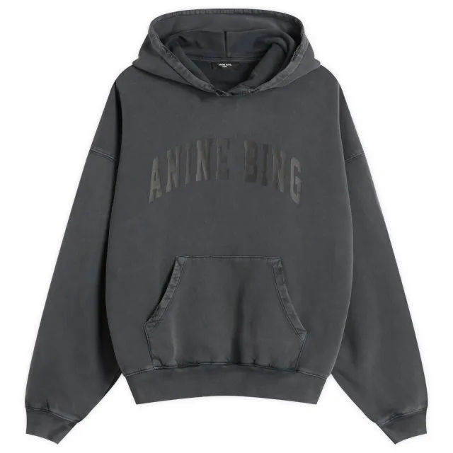 Anine Bing Women's Harvey Hoodie Dark Washed Black