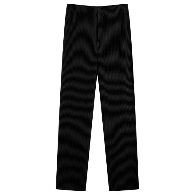 Homme Plissé Issey Miyake Men's Pleated Snap Trousers Black